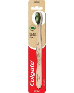 Buy Toothbrush Colgate Bamboo, with charcoal, soft, CN08010A_1, black, green | Online Pharmacy | https://buy-pharm.com