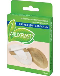 Buy Adhesive plaster Luxplast Luxplast Medical adhesive plaster for adults Ocular, non-woven base, 7 pcs | Online Pharmacy | https://buy-pharm.com