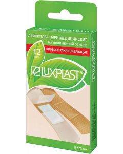 Buy Adhesive plaster Luxplast Luxplast Adhesive plaster medical, hemostatic, polymer-based, 12 pcs | Online Pharmacy | https://buy-pharm.com