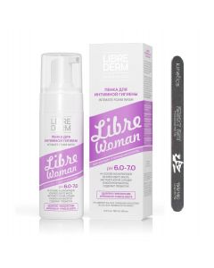 Buy LIBREDERM Libre Woman Foam for intimate hygiene during menopause, 160 ml, with Krazy Kat 150/180 nail file | Online Pharmacy | https://buy-pharm.com