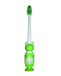 Buy 'Frog' suction cup baby toothbrush light green | Online Pharmacy | https://buy-pharm.com