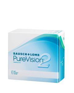 Buy Bausch + Lomb PureVision 2 Contact Lenses (6 lenses) 1 month, -4.50 / 14.00 / 8.6, clear, 6 pcs. | Online Pharmacy | https://buy-pharm.com