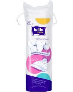 Buy Closed-edge cotton pads 'Bella cotton', 80 pcs. | Online Pharmacy | https://buy-pharm.com