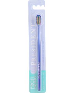 Buy Toothbrush PresiDENT Profi Ortho, medium, blue | Online Pharmacy | https://buy-pharm.com