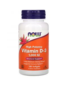Buy Now Foods, Vitamin D-3, 1000 IU, 180 Softgels  | Online Pharmacy | https://buy-pharm.com