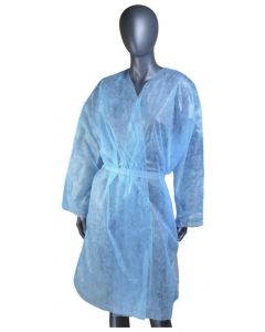 Buy Disposable spunlace gown, blue, with strings 5 pieces | Online Pharmacy | https://buy-pharm.com