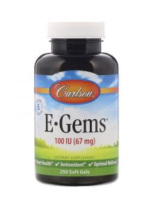 Buy Carlson Labs, Vitamin E, E-Gems, 67 mg (100 IU), 250 pcs | Online Pharmacy | https://buy-pharm.com
