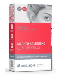 Buy AKVION Daily / Daily multicomplex for adults, 30 tablets | Online Pharmacy | https://buy-pharm.com