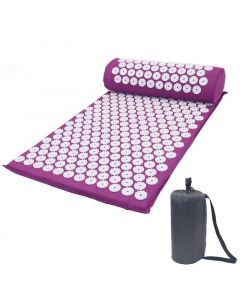 Buy Acupuncture massage mat with a roller, set in a case, purple | Online Pharmacy | https://buy-pharm.com