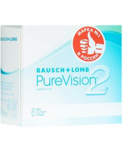 Buy Bausch + Lomb Pure Vision Contact Lenses 2 Monthly, -4.50 / 14 / 8.6, 6 pcs. | Online Pharmacy | https://buy-pharm.com