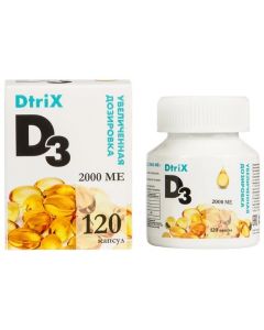 Buy Vitamin D3 2000ME DtriX, 120 capsules | Online Pharmacy | https://buy-pharm.com