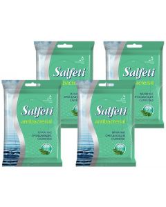 Buy Salfeti Antibacterial Wet Cleansing Wipes, 4 packs of 20 each | Online Pharmacy | https://buy-pharm.com