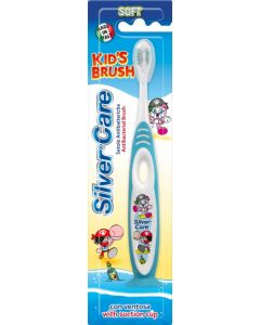 Buy Silver Care 'Kids Brush' toothbrush on a stand, soft, assorted colors, from 2 to 6 years old | Online Pharmacy | https://buy-pharm.com