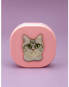 Buy iLikeGift lens container 'Purebred Cat pink-gray' | Online Pharmacy | https://buy-pharm.com