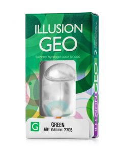 Buy ILLUSION Nature Colored Contact Lenses 1 Month, -5.00 / 14.2 / 8.6, green, 2 pcs. | Online Pharmacy | https://buy-pharm.com