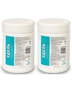 Buy Set of 2 pcs Edel disinfecting wipes. (80 pcs) | Online Pharmacy | https://buy-pharm.com