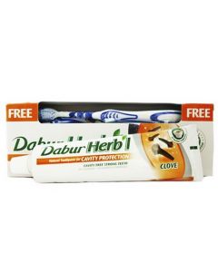 Buy Toothpaste Dabur Herbl Clove Cavity Protection, 150 g with a brush | Online Pharmacy | https://buy-pharm.com