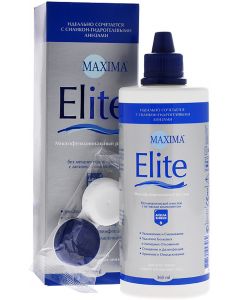 Buy Maxima Solution for contact lenses 'Elite', with container, 360 ml | Online Pharmacy | https://buy-pharm.com