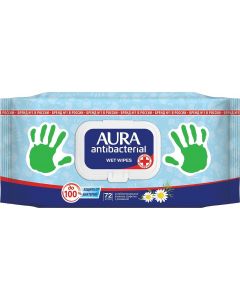 Buy Wet wipes Aura, antibacterial, 72 pcs | Online Pharmacy | https://buy-pharm.com