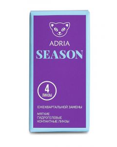Buy Contact lenses Adria Season 4, 8.9 3 months, -6.50 / 14 / 8.9, transparent, 4 pcs. | Online Pharmacy | https://buy-pharm.com