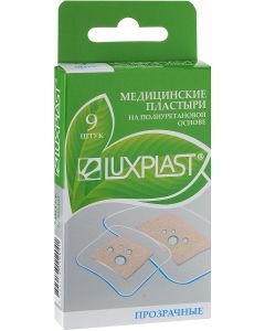 Buy Luxplast adhesive plaster Luxplast Medical adhesive plaster, transparent, polymer-based, assorted, 9 pcs | Online Pharmacy | https://buy-pharm.com