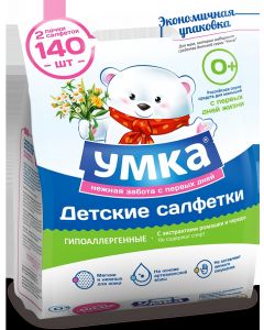 Buy Umka Wet baby wipes Economy 2 x 70 pcs | Online Pharmacy | https://buy-pharm.com