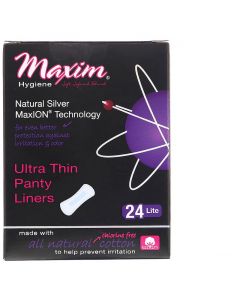 Buy Maxim Hygiene Products, Ultra Thin Panty Liners, Natural MaxION Silver Technology, Lightweight, 24 | Online Pharmacy | https://buy-pharm.com