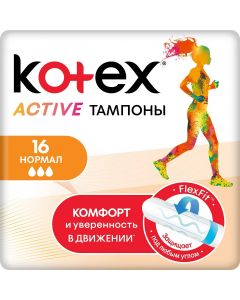 Buy Kotex Active Normal tampons, 16 pcs | Online Pharmacy | https://buy-pharm.com