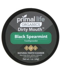 Buy Primal Life Organics, Tooth Powder, Black Sweet Mint, (28 d) | Online Pharmacy | https://buy-pharm.com