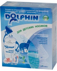 Buy Dolphin nasal washer + nasopharyngeal washer for children, 120 ml, 30 bags x 1 g | Online Pharmacy | https://buy-pharm.com