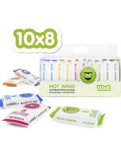 Buy Wet wipes for children Lovular Antibacterial, 8 pcs x 10 packs | Online Pharmacy | https://buy-pharm.com