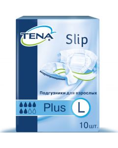Buy Diapers for adults Tena Slip Plus L, 10 pcs | Online Pharmacy | https://buy-pharm.com