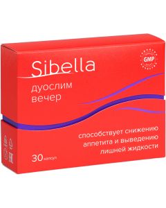Buy Sibella DUOSLIM EVENING capsules help reduce appetite caps. 0.3g # 30 | Online Pharmacy | https://buy-pharm.com