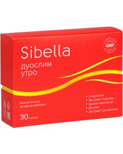 Buy Sibella DUOSLIM MORNING promotes fat burning and decreases appetite with L-carnitine capsules 0.4 g # 30 | Online Pharmacy | https://buy-pharm.com