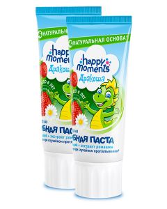Buy Drakosha Happy Moments Kids Toothpaste, strawberry, 60 ml х 2 pcs | Online Pharmacy | https://buy-pharm.com