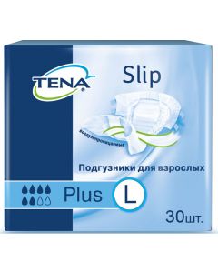Buy Tena Slip Plus L Adult Diapers, 30 Pack Flavor  | Online Pharmacy | https://buy-pharm.com