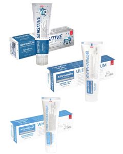 Buy Set of toothpaste Pearl Professional Sensitive, 100 ml., Ultracalcium 100 ml, Whitening, 100 ml. | Online Pharmacy | https://buy-pharm.com