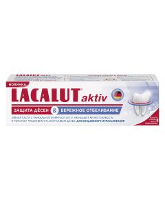 Buy LACALUT aktiv gum protection and gentle whitening, toothpaste, 75 ml | Online Pharmacy | https://buy-pharm.com