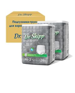 Buy Dr.Skipp diaper pants for adults, size M-2, (80-120 cm), 40 pcs. (2 packs of 20 pcs.), Breathable | Online Pharmacy | https://buy-pharm.com