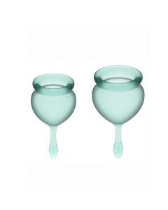 Buy Set of menstrual cups Satisfyer Feel good dark green + gift | Online Pharmacy | https://buy-pharm.com