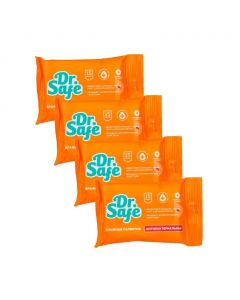 Buy Wet wipes Dr.Safe, antibacterial, with chamomile extract, 60 pcs. (4 * 15 pcs / pack) | Online Pharmacy | https://buy-pharm.com