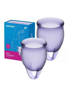 Buy Set of menstrual cups, 2 pcs. 15 and 20 ml. Satisfyer Feel confident Menstrual Cup Lilla | Online Pharmacy | https://buy-pharm.com