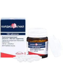 Buy Cardiomagnet tab. p / o captivity. 150mg + 30.39mg # 100  | Online Pharmacy | https://buy-pharm.com