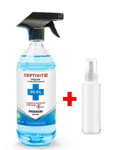 Buy SEPTIVIT Premium Alcohol antiseptic 70% for hands, spray, 99.9% protection 1000 ml. + spray bottle 100 ml. FOR A PRESENT | Online Pharmacy | https://buy-pharm.com