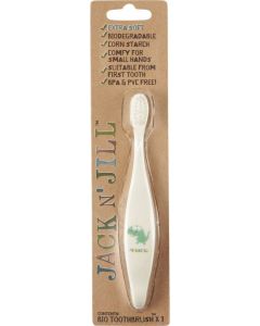 Buy Jack N'Jill Kids Extra Soft Toothbrush Dinosaur, 1 to 3 years old, white, organic. | Online Pharmacy | https://buy-pharm.com