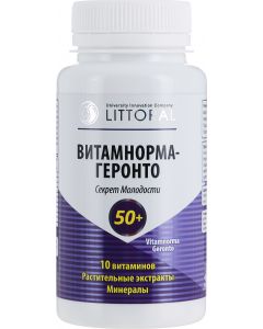 Buy Careful care for the health and quality of life of older people UNIK Litoral 'Vitamnorma Geronto', 60 capsules | Online Pharmacy | https://buy-pharm.com