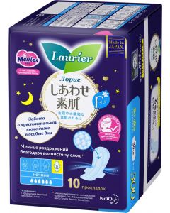 Buy Sanitary pads Laurier F, night, super thin, with wings, 6 drops, 10 pcs | Online Pharmacy | https://buy-pharm.com