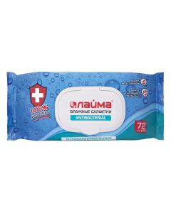 Buy Wet wipes, 72 pcs., Antibacterial Lime, antibacterial, valve cover, 129997 | Online Pharmacy | https://buy-pharm.com