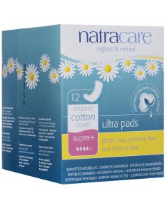 Buy Natracare Sanitary Pads, Ultra Thin, Wingless, 'Super +'. 12 pcs | Online Pharmacy | https://buy-pharm.com