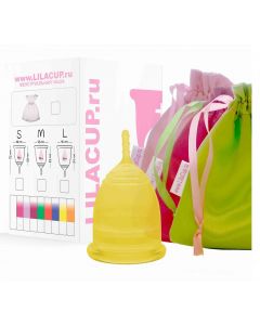 Buy Menstrual cup LilaCup BOX PLUS size L yellow | Online Pharmacy | https://buy-pharm.com